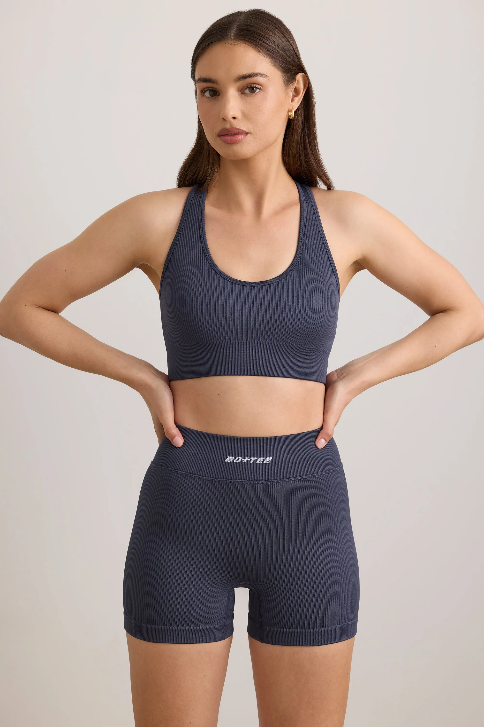 Precision - FlexiRib Mini Shorts in Slate