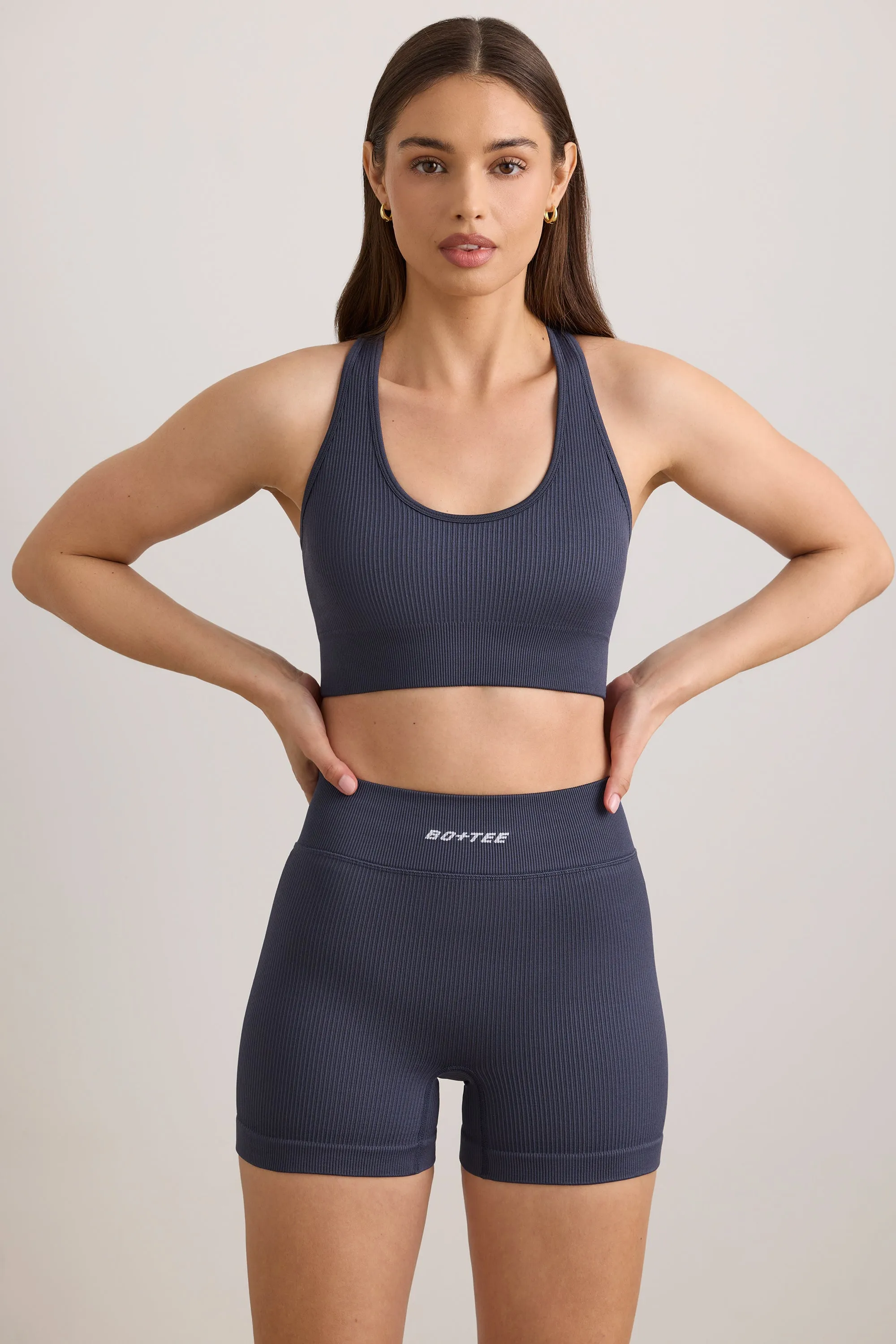 Precision - FlexiRib Mini Shorts in Slate