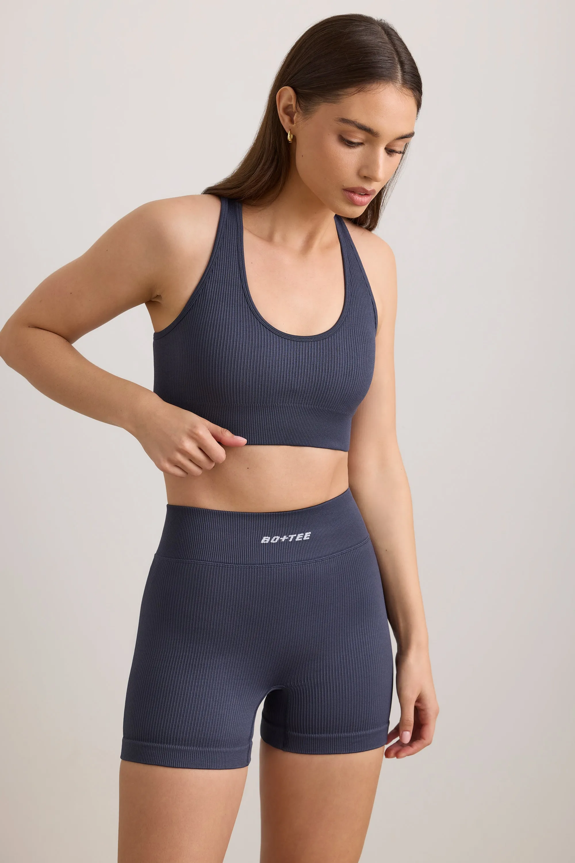 Precision - FlexiRib Mini Shorts in Slate