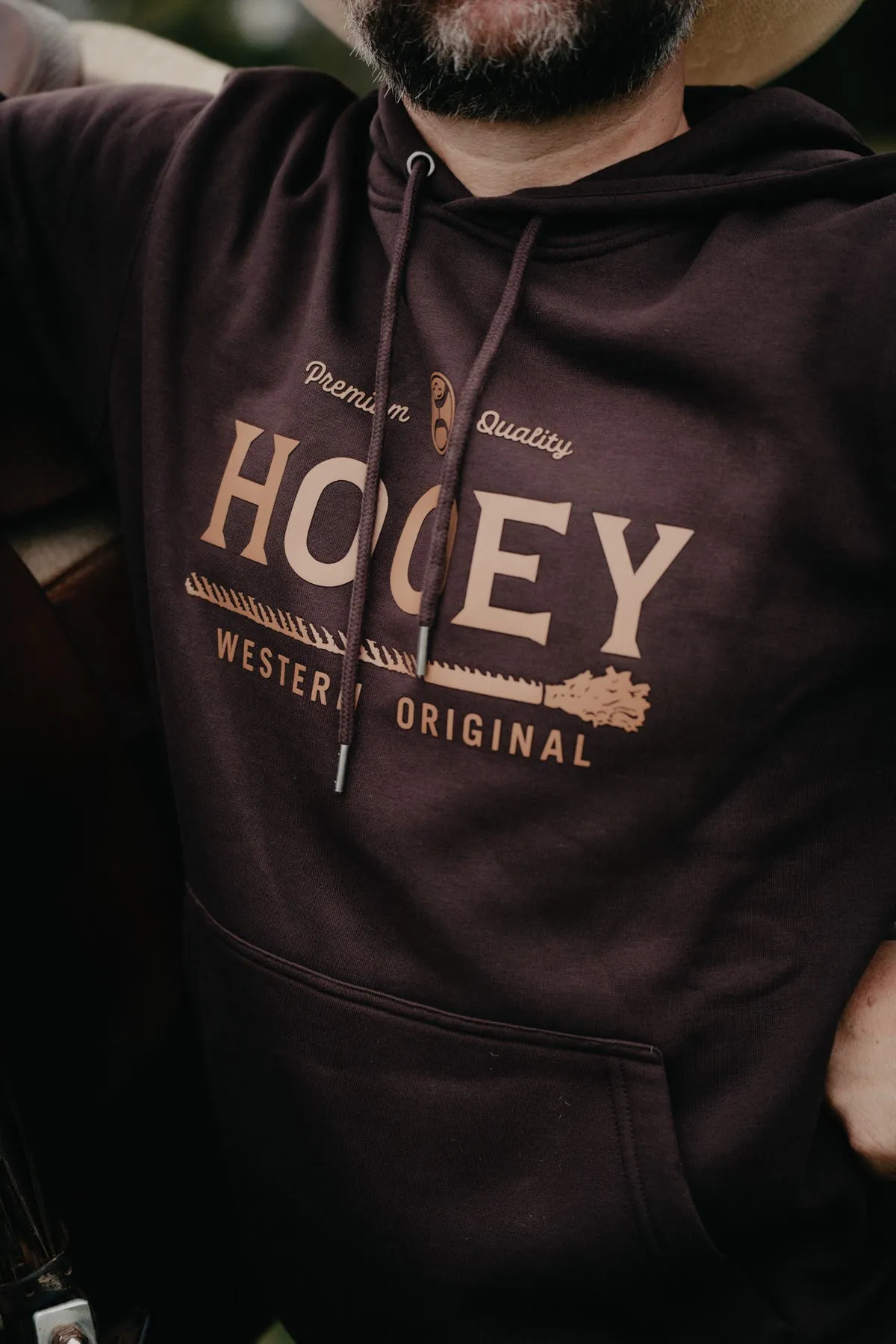 'Premium 2.0' Men's Hooey Brown Hoodie (XXL only)
