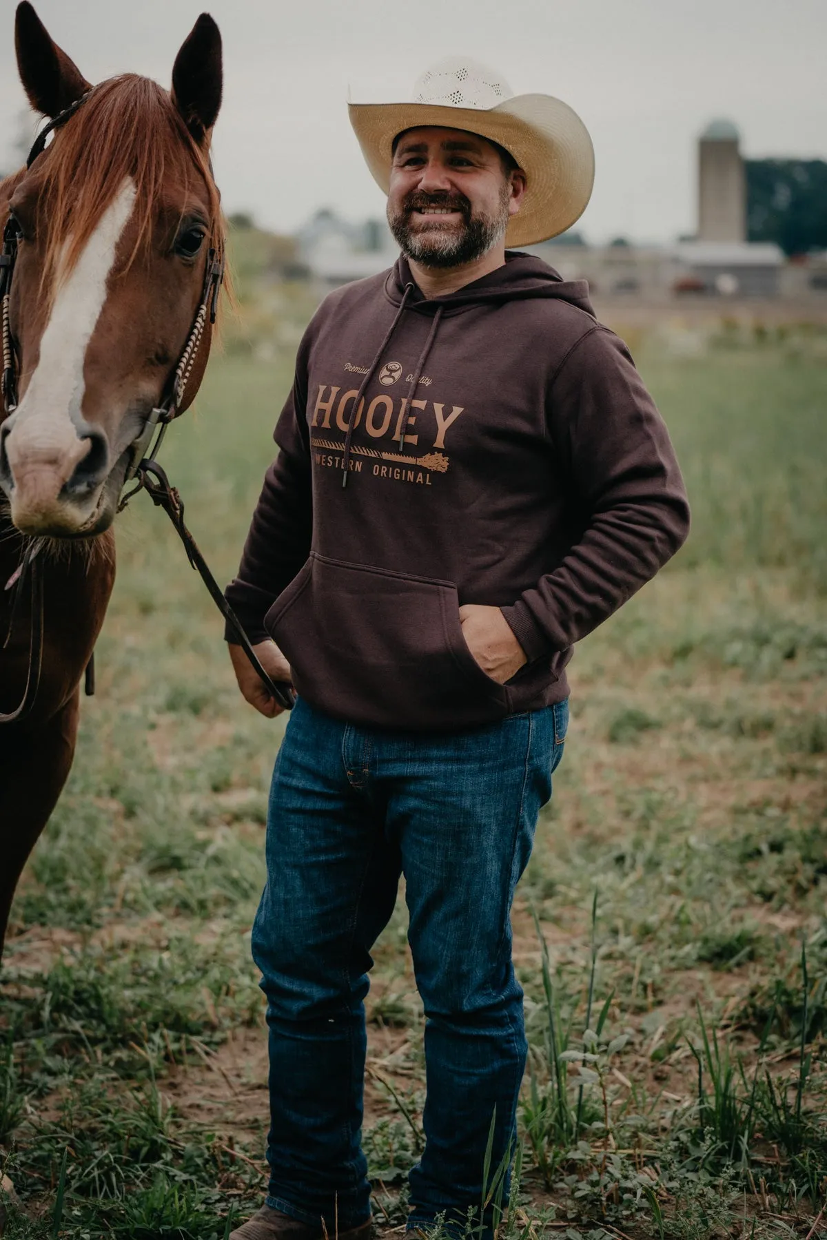 'Premium 2.0' Men's Hooey Brown Hoodie (XXL only)