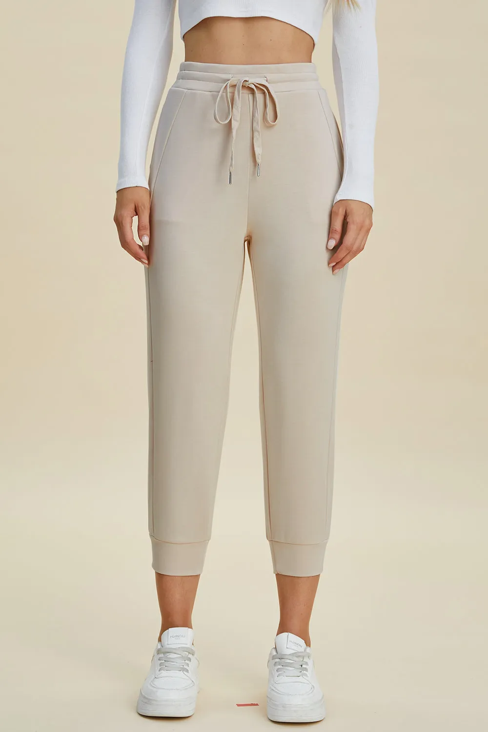 PREORDER Air Scuba Drawstring High Waist Cropped Pants
