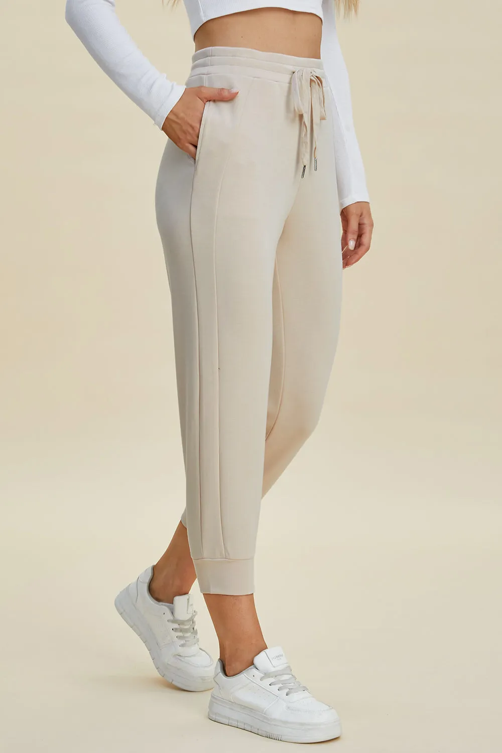 PREORDER Air Scuba Drawstring High Waist Cropped Pants