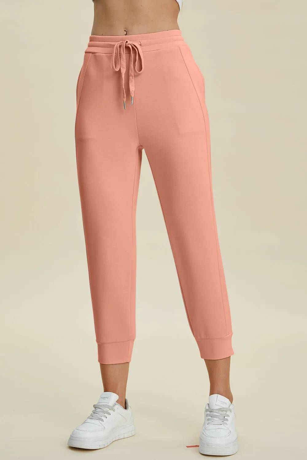 PREORDER Air Scuba Drawstring High Waist Cropped Pants