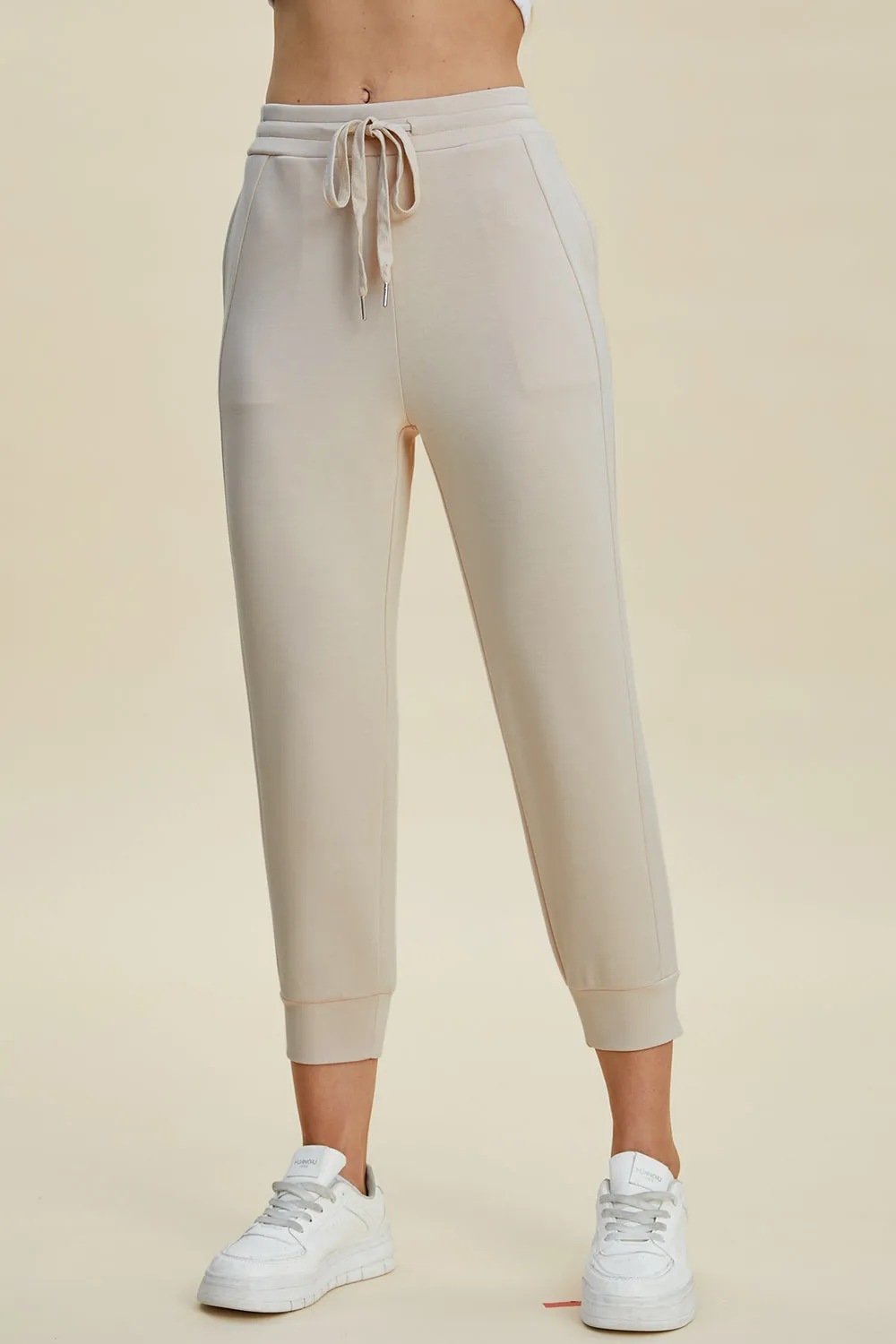 PREORDER Air Scuba Drawstring High Waist Cropped Pants