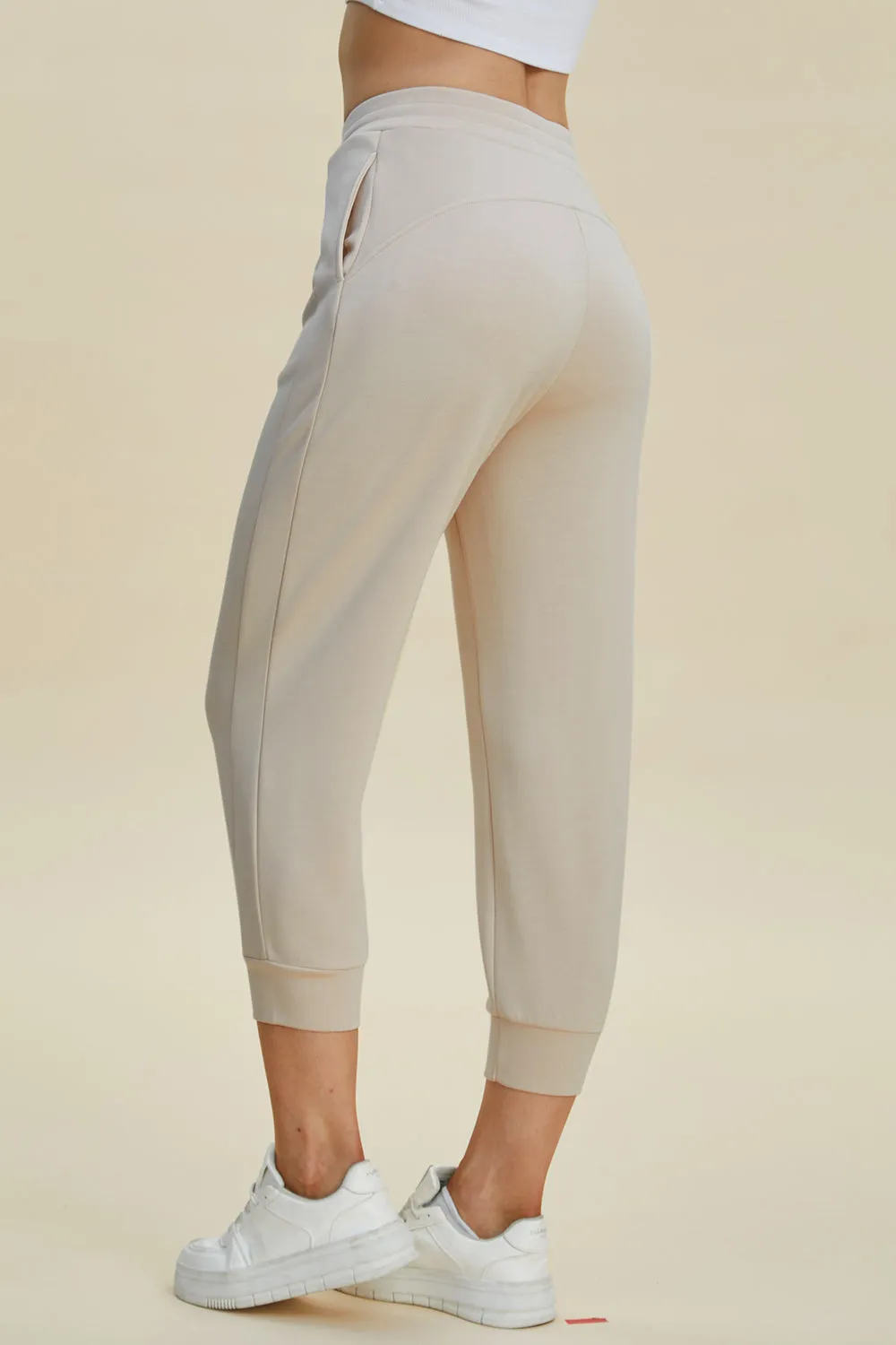 PREORDER Air Scuba Drawstring High Waist Cropped Pants