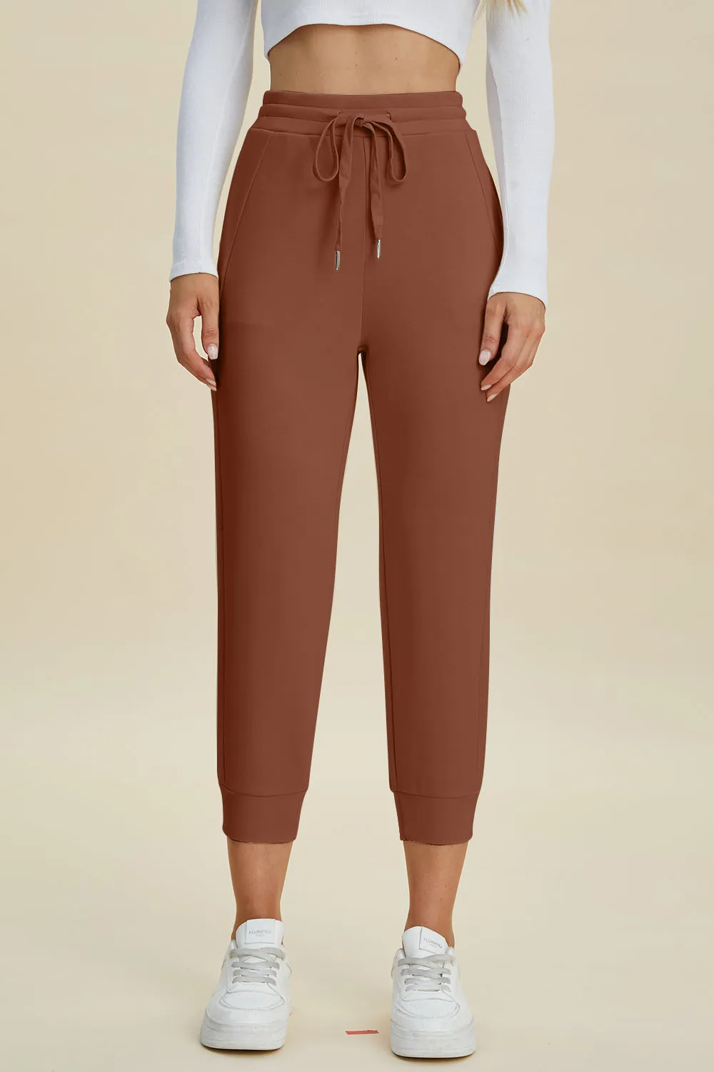 PREORDER Air Scuba Drawstring High Waist Cropped Pants