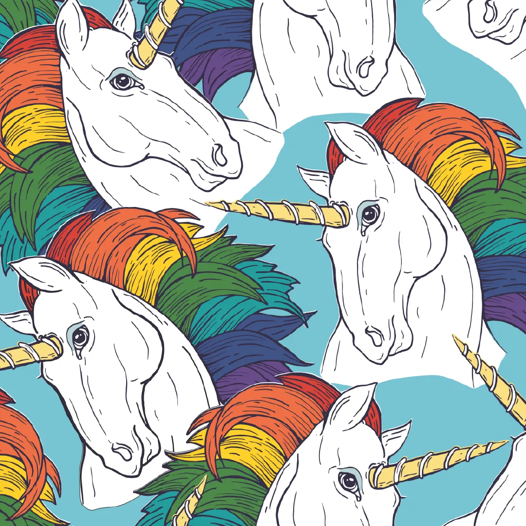 PREORDER - High Rise Briefs - Rainbow Unicorns
