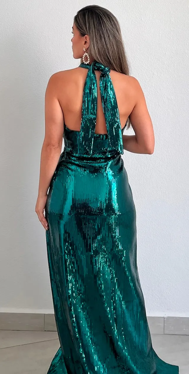 Prominet Sparkle Green Sequins Formal Dress
