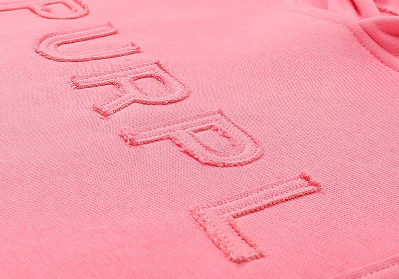 Purple Brand Logo Letter Hoodies