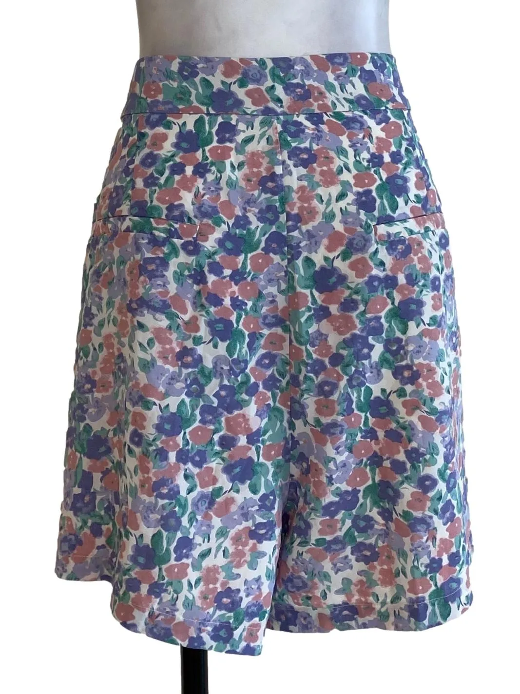 Purple Floral Shorts