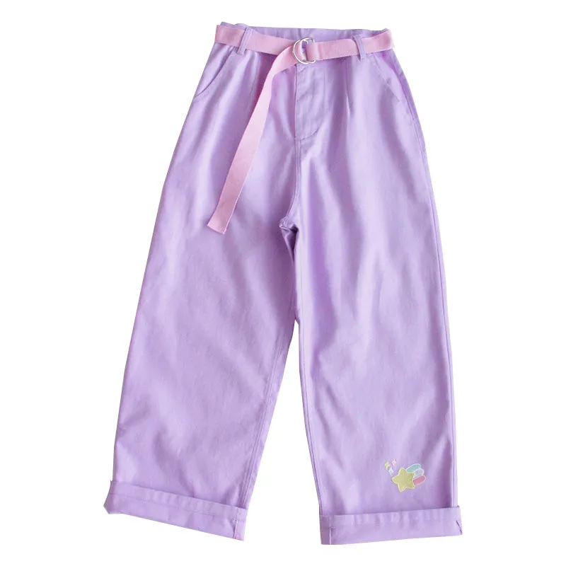 "CUTE PURPLE STAR" PANTS K081802