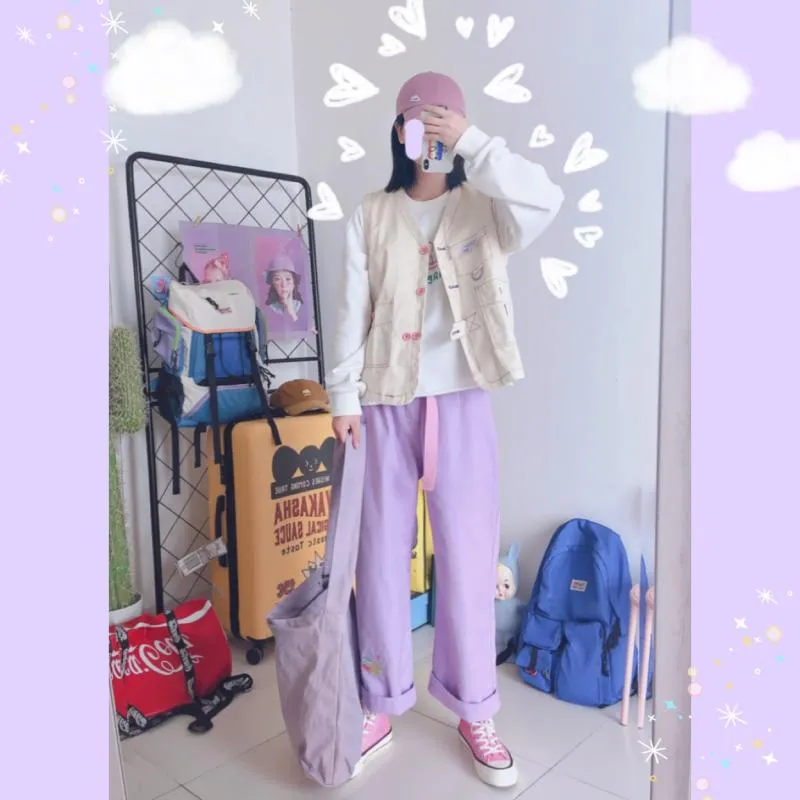 "CUTE PURPLE STAR" PANTS K081802
