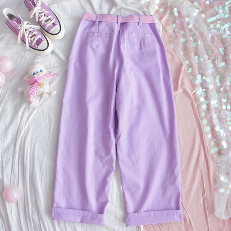 "CUTE PURPLE STAR" PANTS K081802