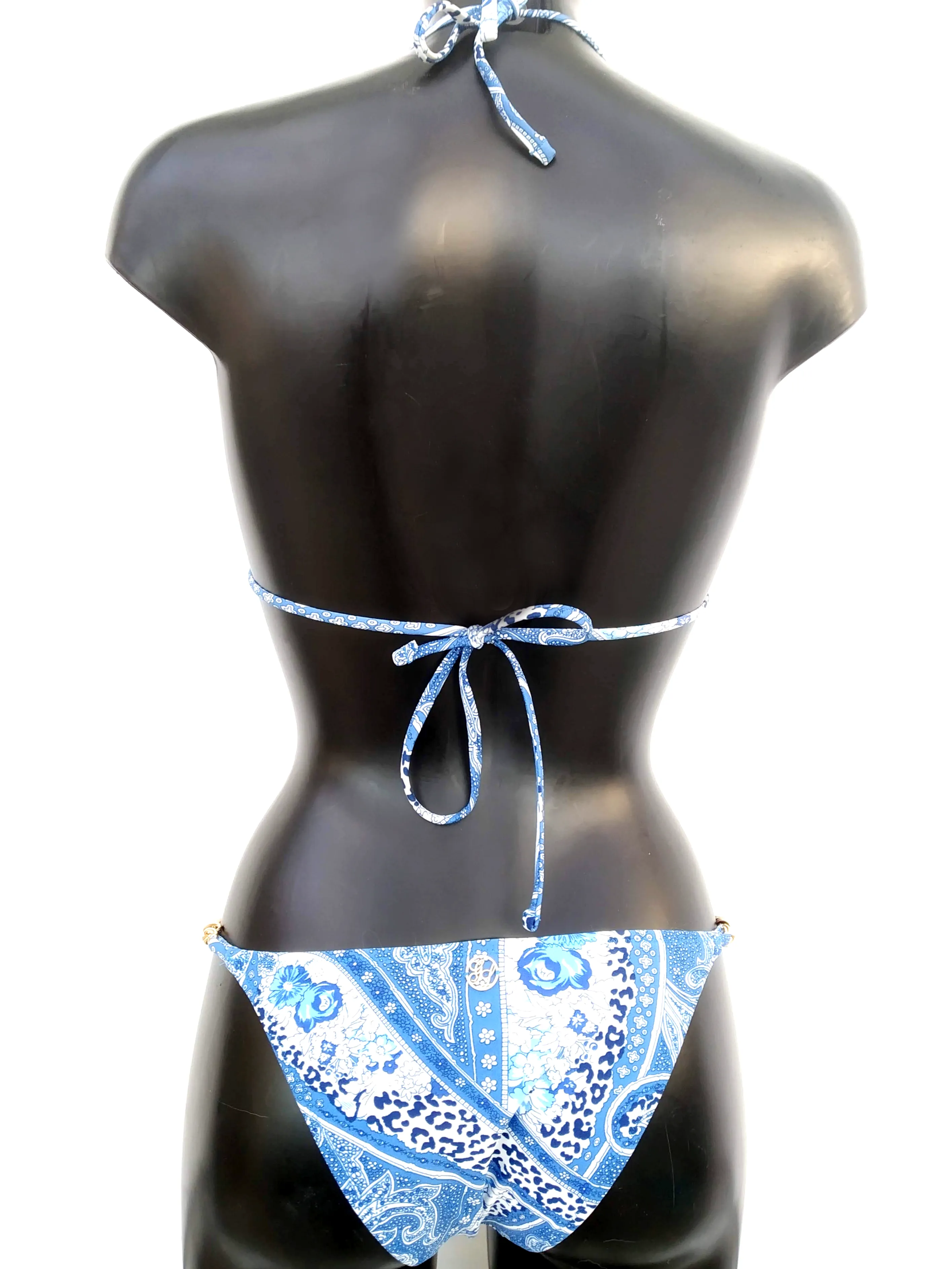 "On the gold track" padded triangle bikini set