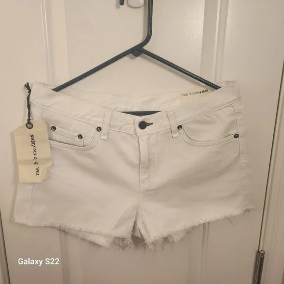rag &amp; bone white cut off jean shorts. NWT. Size: various