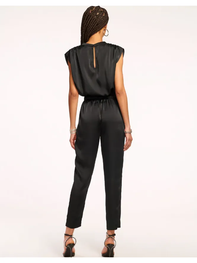 Ramy Brook Hudson Extended Shoulder Jumpsuit in Black