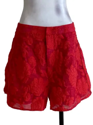 Red Floral Shorts