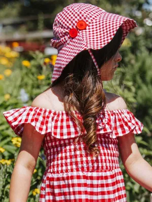 Red Gingham Bucket Hat