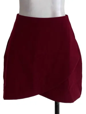 Red Overlapped Skorts
