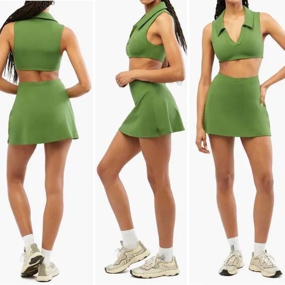 Revolve WeWoreWhat Active Skort Court Green Multi Sizes NWT