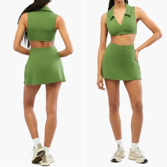 Revolve WeWoreWhat Active Skort Court Green Multi Sizes NWT