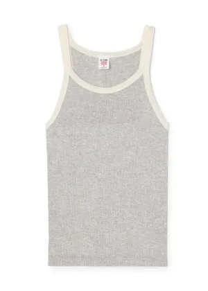 Ribbed Tank (Grey with Vintage White)