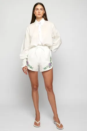 Ribbon Boland Shirt | Embroidered Shorts
