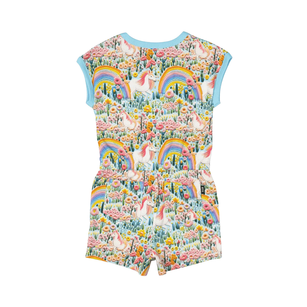ROCK YOUR BABY EMBROIDERED UNICORNS ROMPER