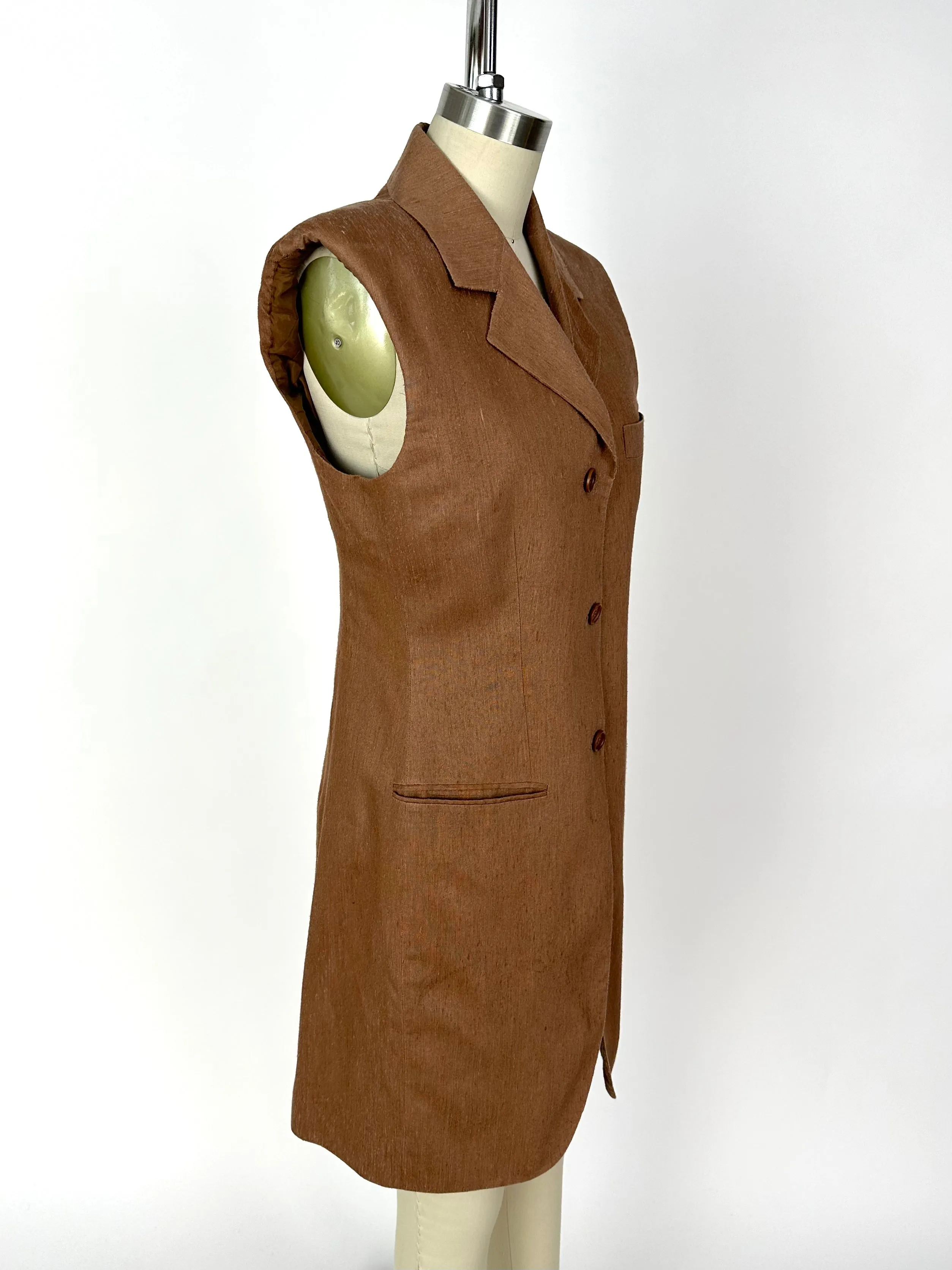 Romeo Gigli Silk Longline Vest