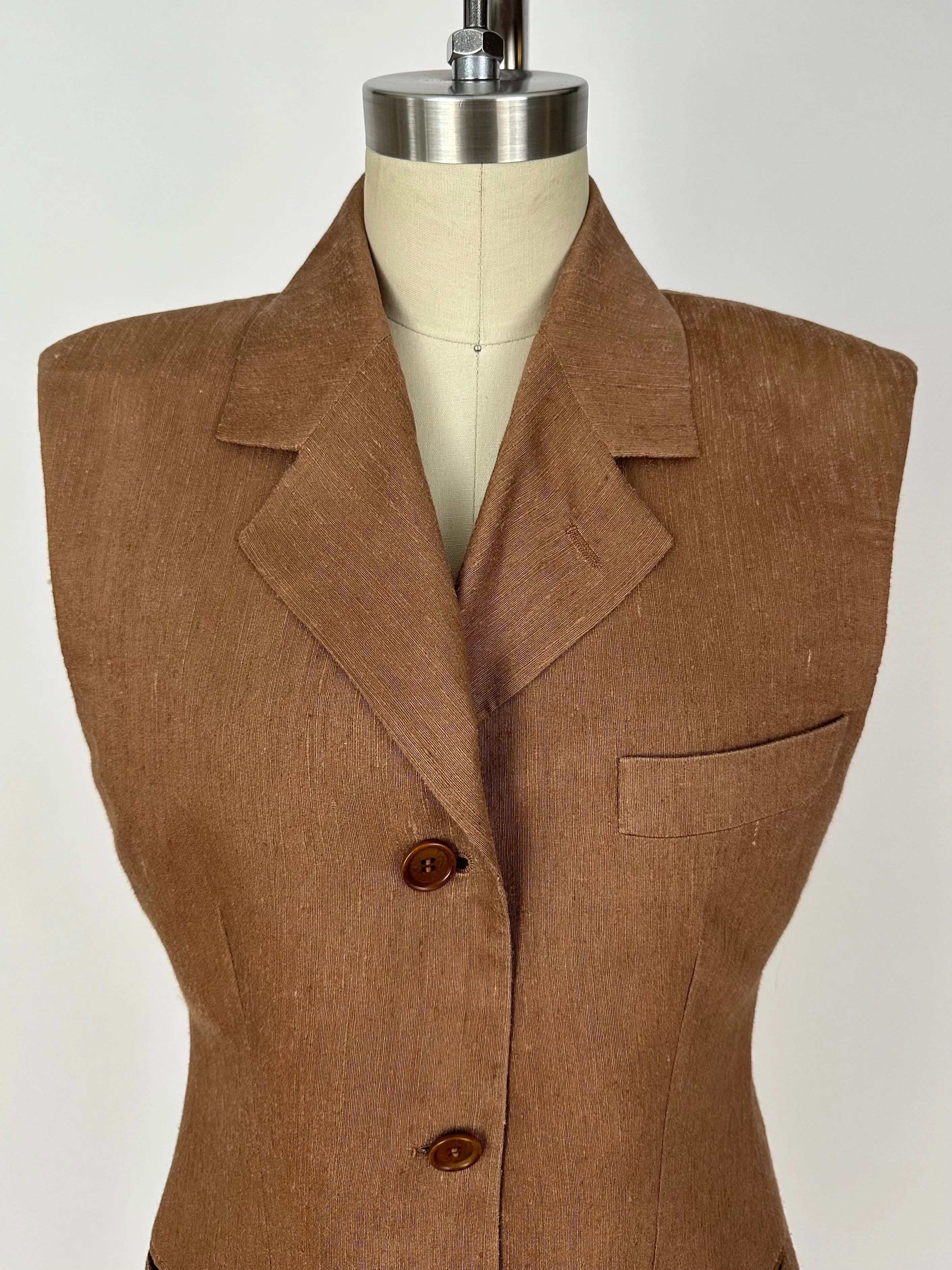 Romeo Gigli Silk Longline Vest