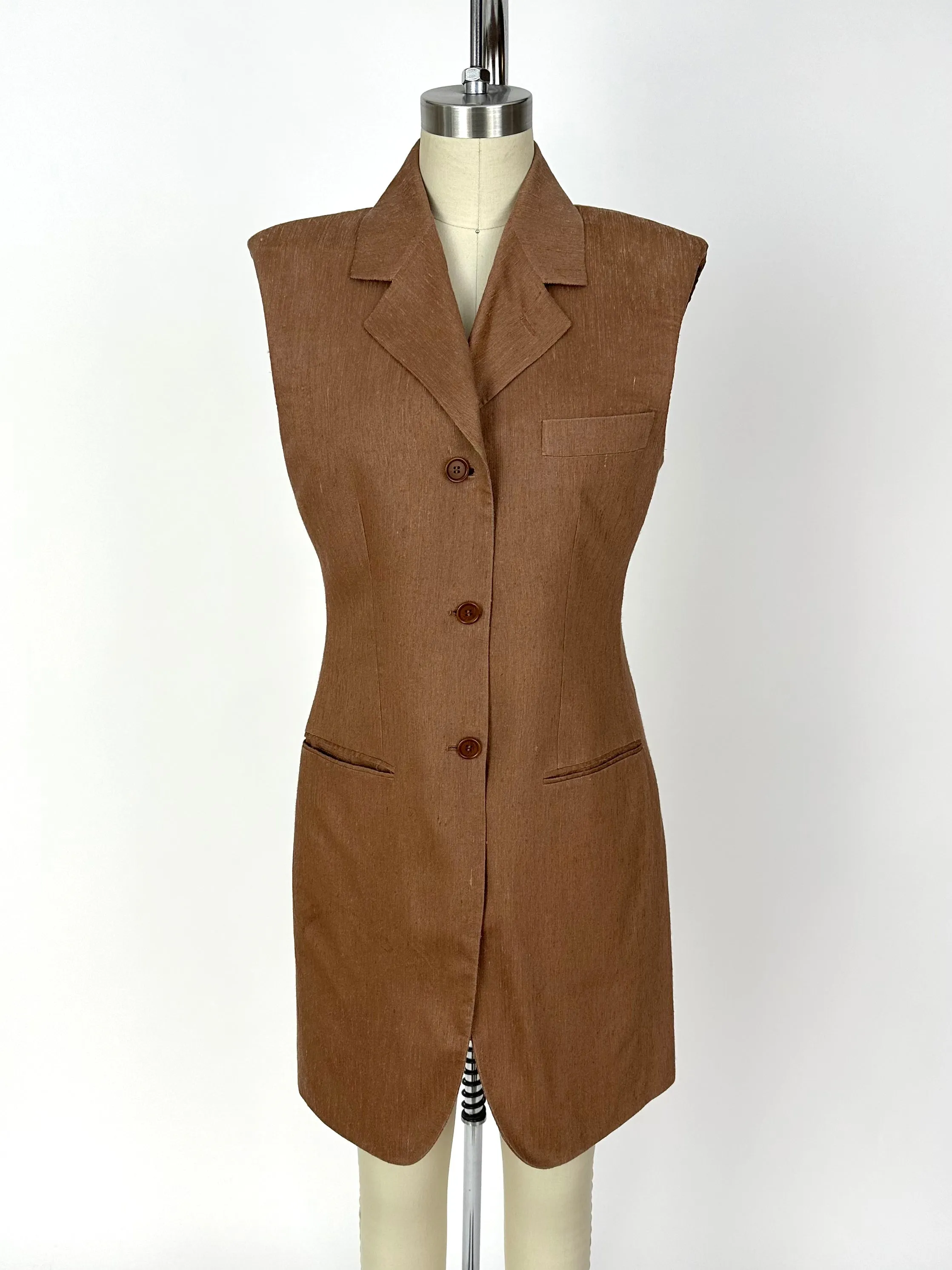 Romeo Gigli Silk Longline Vest