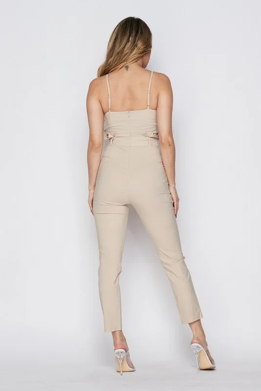 RONNIE TIE FRONT JUMPSUIT
