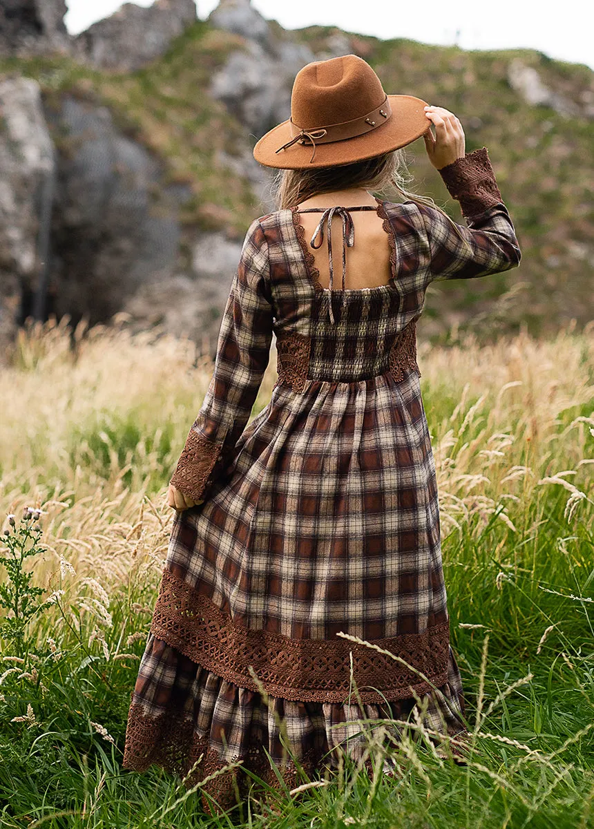 Rosi Dress in Cinnamon Tartan