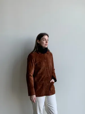 rust suede chore jacket