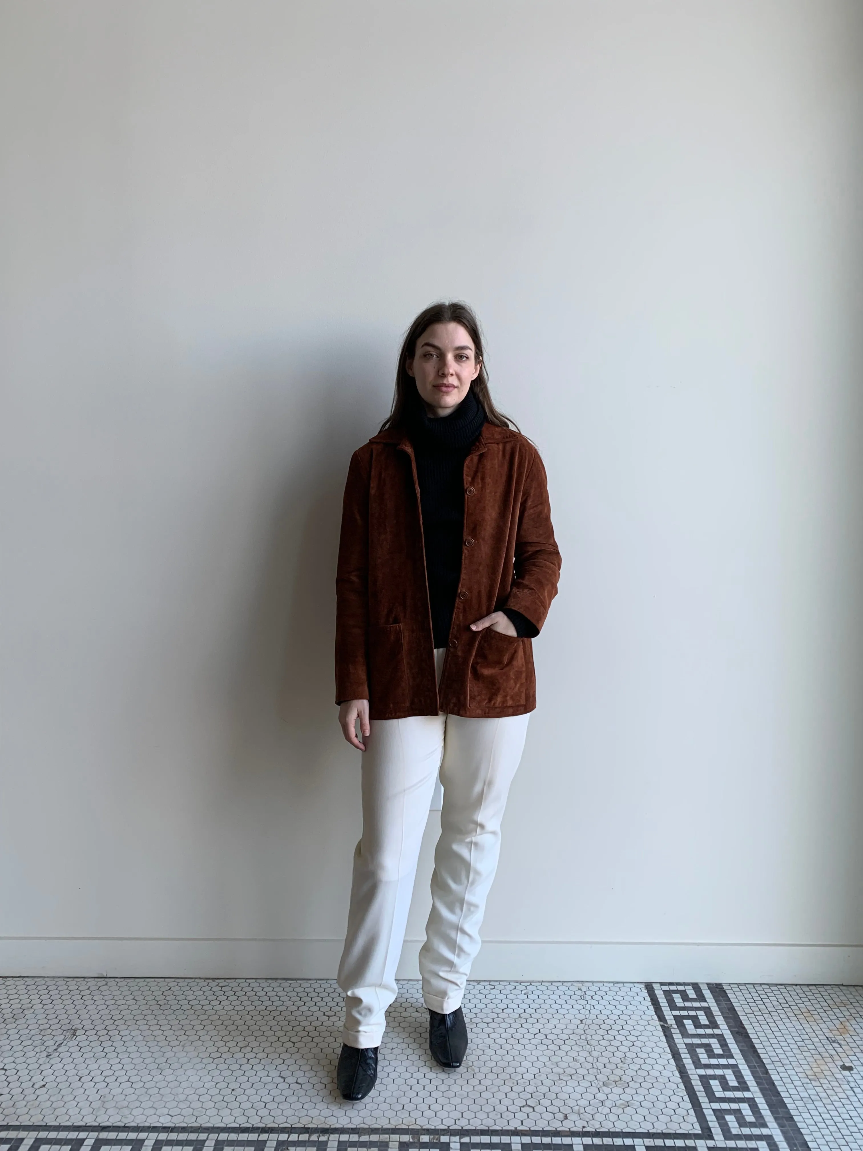 rust suede chore jacket