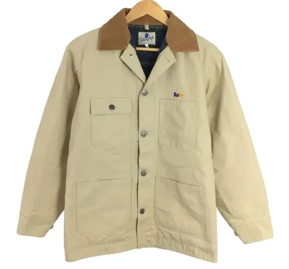 [S] A Bathing Ape Bape Vintage 'FedEx' Blanket Lined Jacket Beige