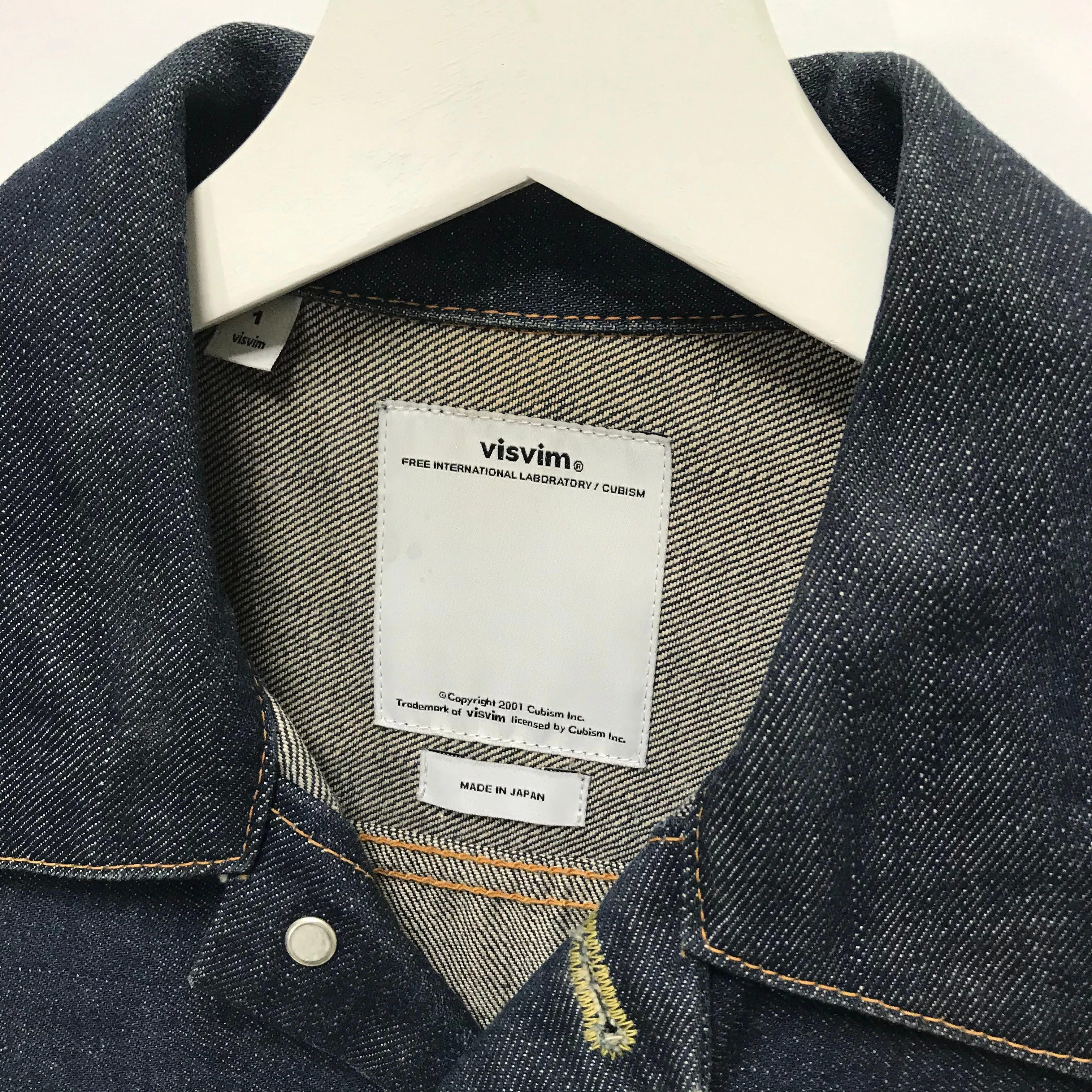 [S] VISVIM 15SS SS 101 Jacket Unwashed Indigo