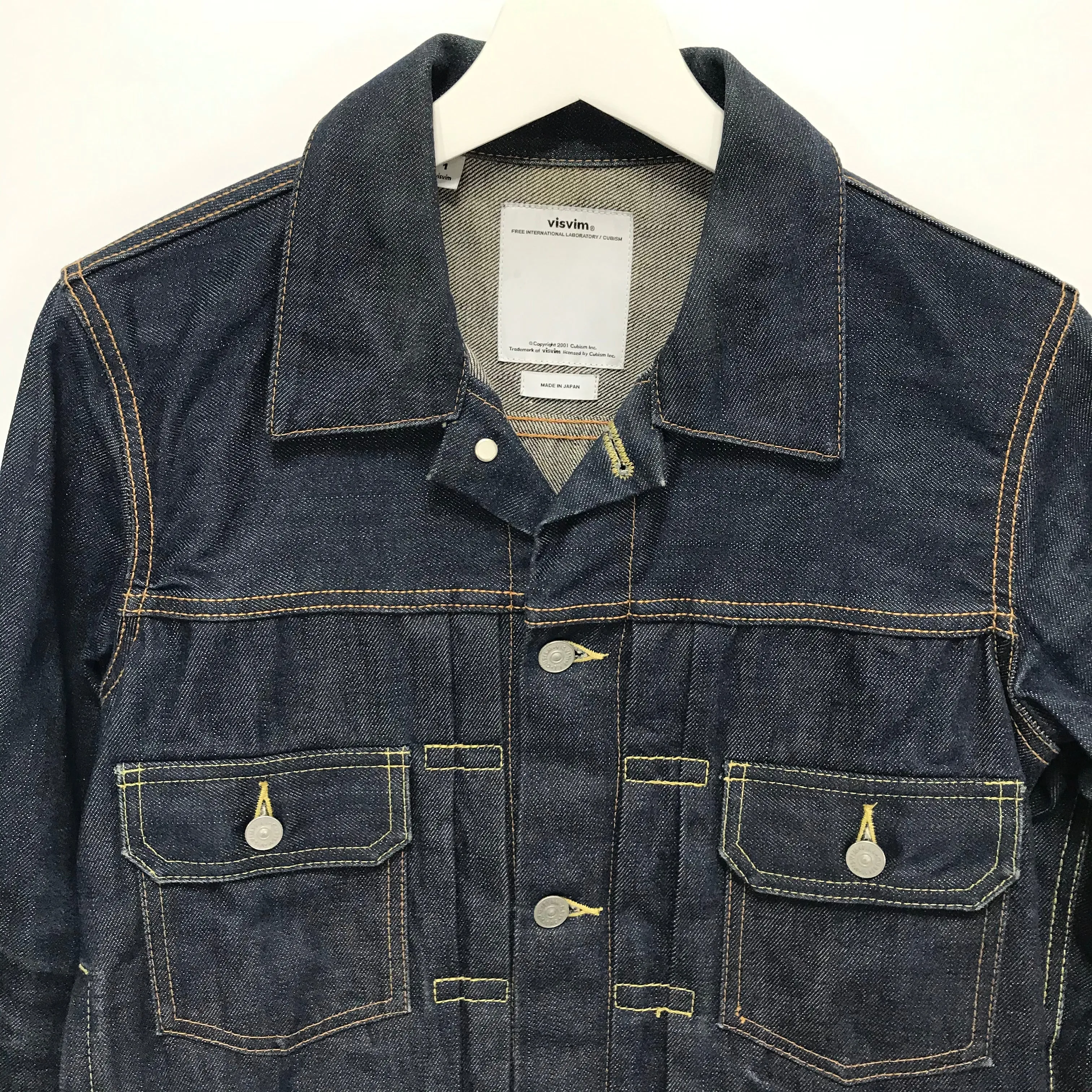 [S] VISVIM 15SS SS 101 Jacket Unwashed Indigo