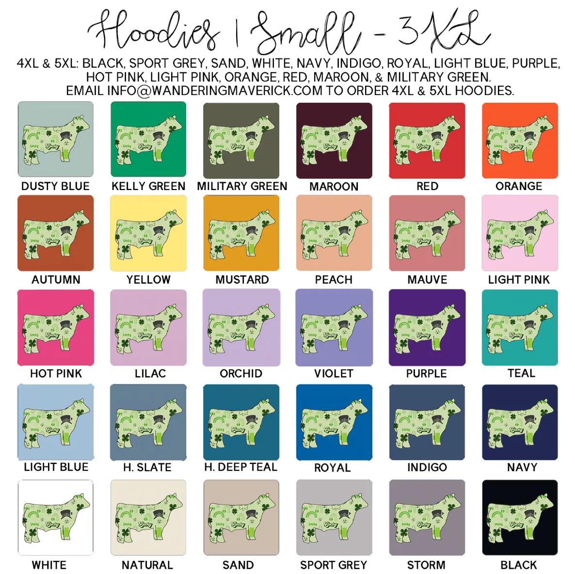 Saint Patrick Steer Hoodie (S-3XL) Unisex - Multiple Colors!