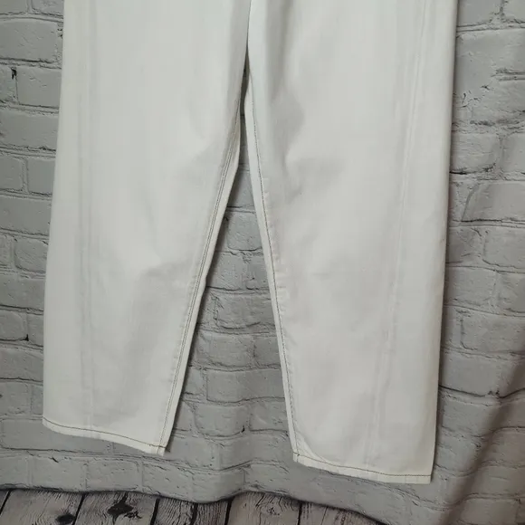 Sandrine Rose X Free People The Fred High Waist White Buckle Pants Size 27