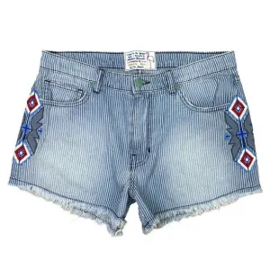 Sandrine Rose x Free People The Short Embroidered Denim Cut-Offs - Size 27