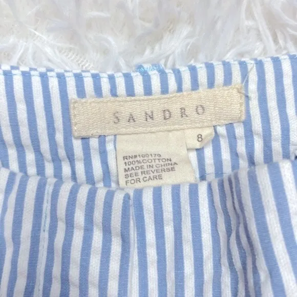 Sandro seersucker nautical shorts