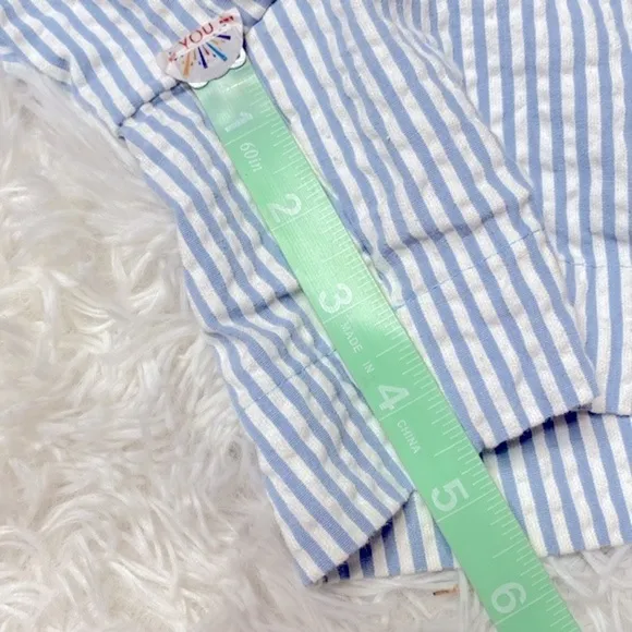 Sandro seersucker nautical shorts
