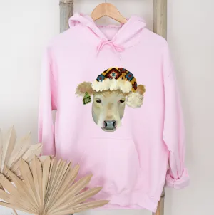 Santa Cow Hat Hoodie (S-3XL) Unisex - Multiple Colors!