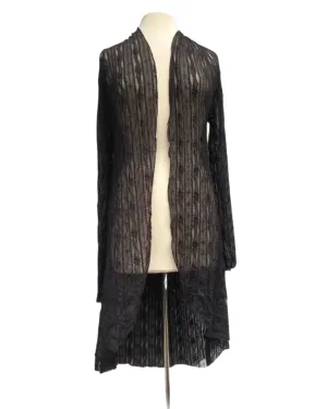 SARAH Sheer Long Sleeves Lace Duster - Black