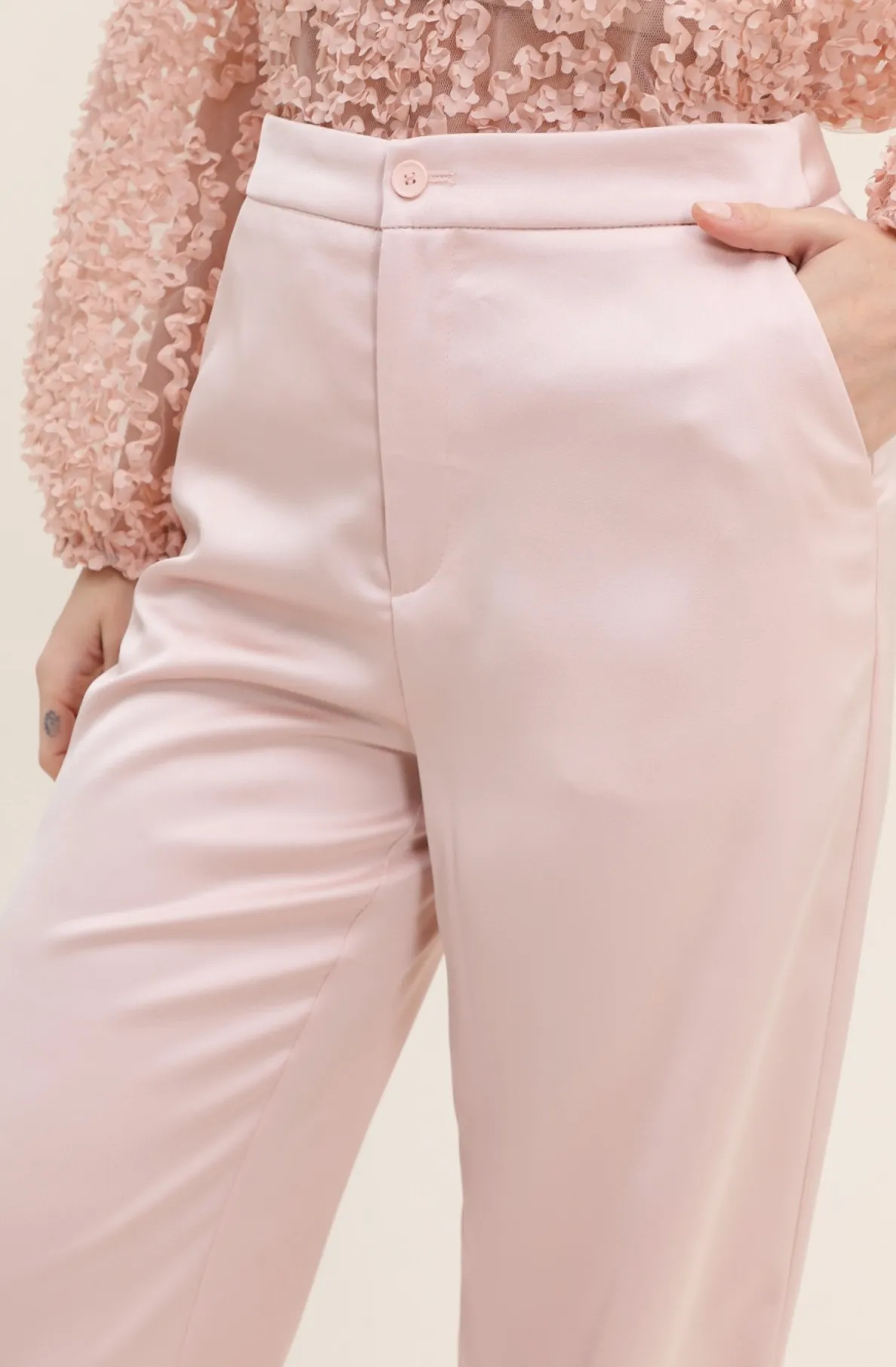Satin Pants- Pink
