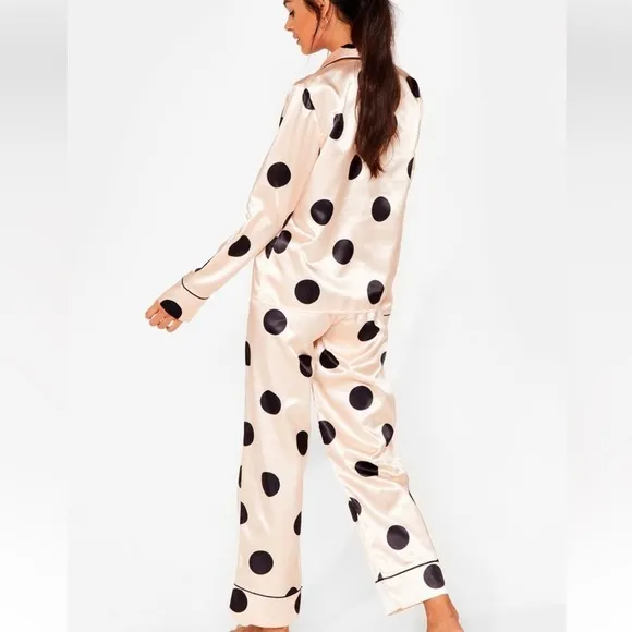 Satin Polka Dot Pajama Set D.