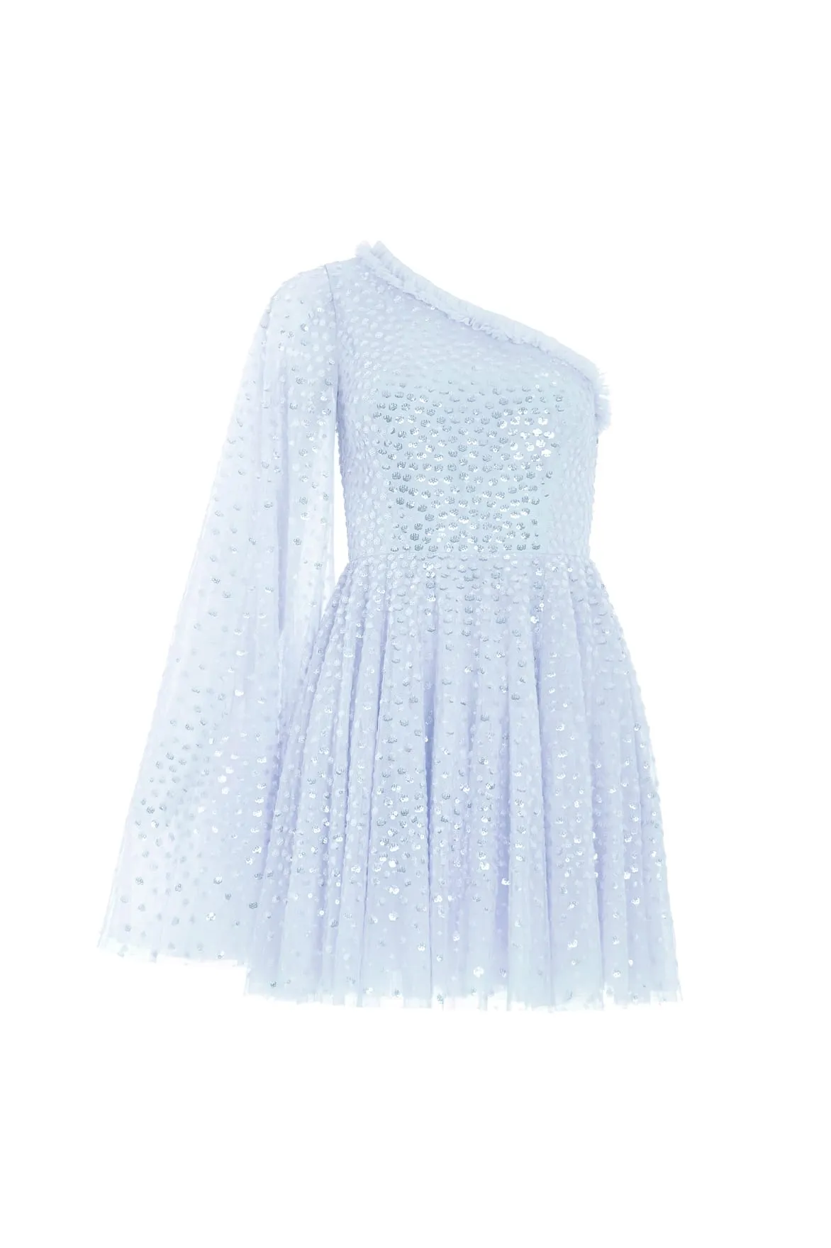 Scatter Dot One-Shoulder Mini Dress