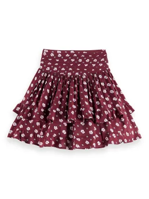 Scotch & Soda Printed Layered Skirt